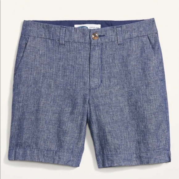 Old Navy Pants - NWT Mid Rise Elevated Linen Blend Shorts